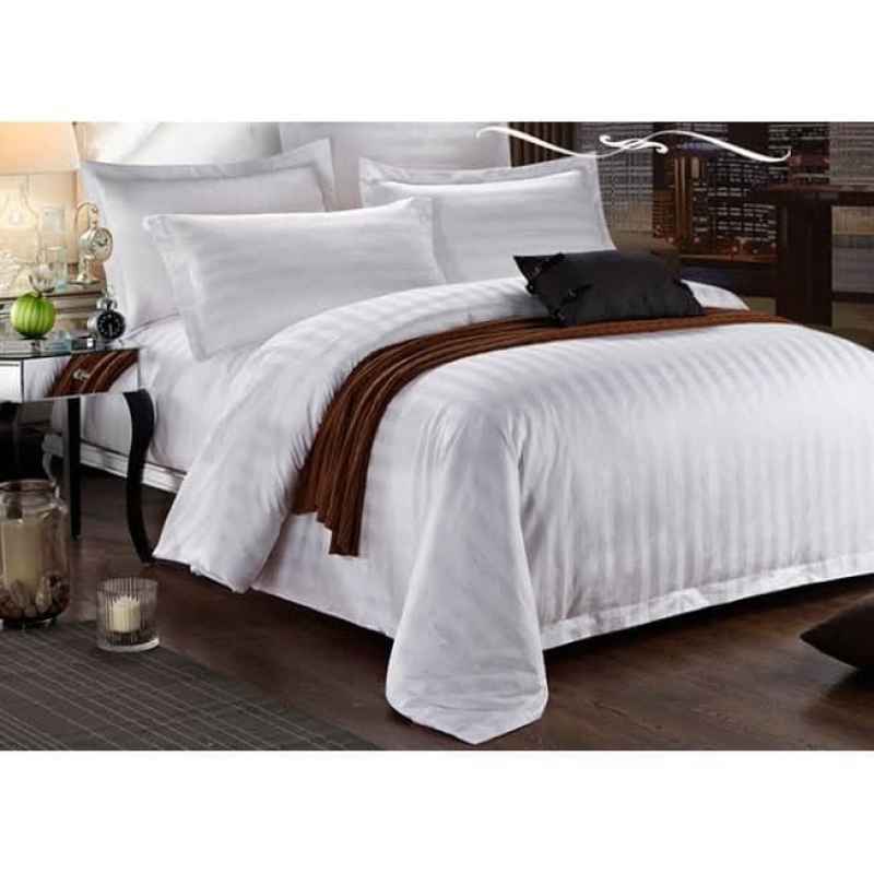 Jual Jaxine Bedcover Set Bahan Dobby Motif Garis Ukuran Single White Stripe Tinggi 40 Cm Murah Mei 2021 Blibli