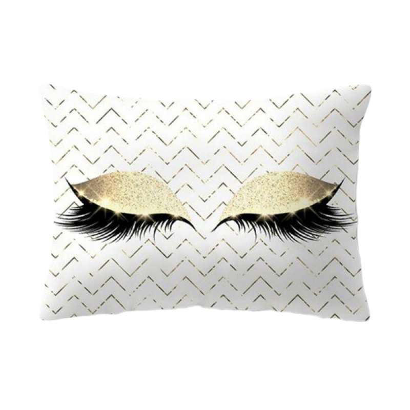 eyelash throw pillow
