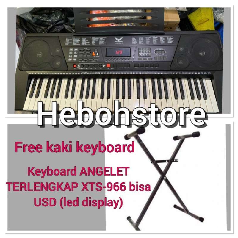 Promo Keyboard Piano Angelet Xts 966 Bisa Usb Midi 61key free Kaki
