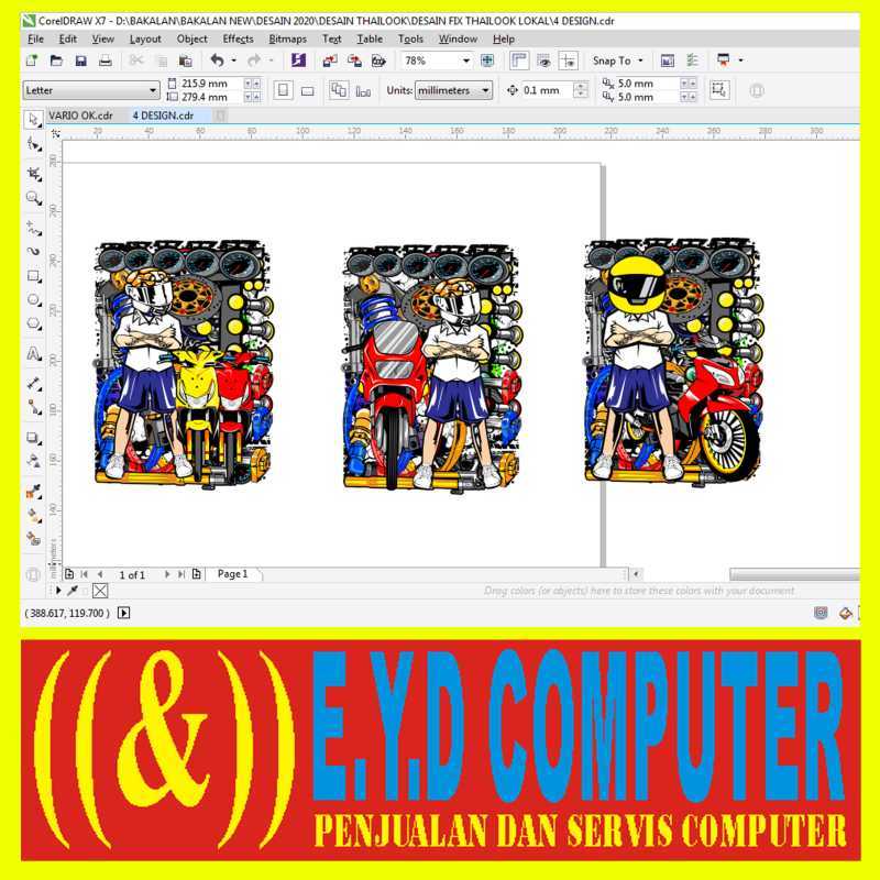 Jual Dvd Kumpulan Desain Template Thailook Thailand Kaos Stiker Motor Editing Coreldraw Terbaru Juni 2021 Blibli
