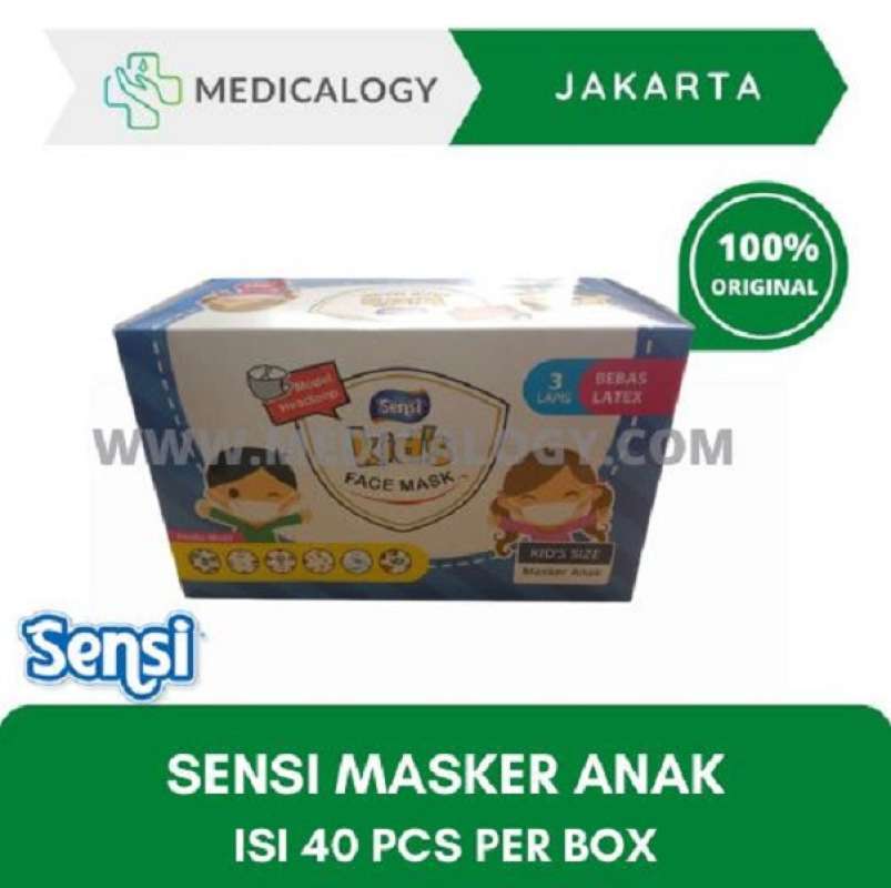 Jual Masker Sensi Headloop 3 Ply 3ply Anak Kids Box Isi 40 Pcs Online November 2020 Blibli Com