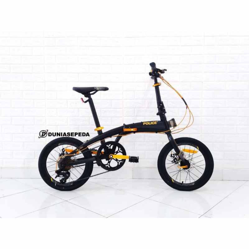 Promo SEPEDA LIPAT ELEMENT POLICE FOLDING BIKE MILAN 8 SPEED 16
