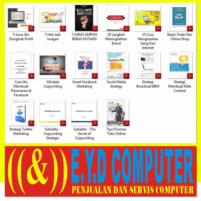 Jual Paket 16 Ebook Marketing Premium Borongan Ebok E Book Strategi Jurus Jitu Dongkrak Online November 2020 Blibli Com