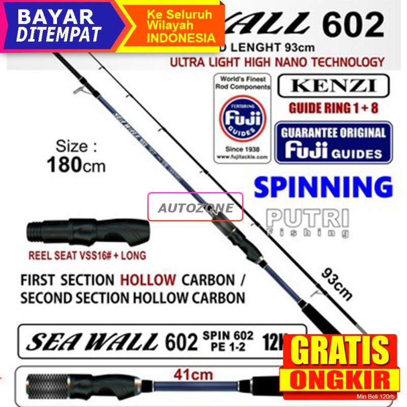 Jual Joran Kenzi Ring Full Fuji Sea Wall 602 Terbaru Dan Termurah Online Januari 2021 Blibli