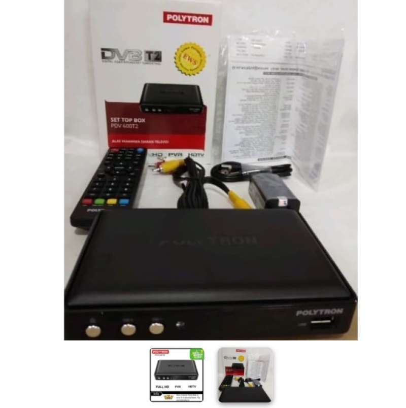 Jual Set Top Box Alat Penerima Siaran Tv Digital Full Hd Polytron Pdv 600t2 Murah Mei 21 Blibli