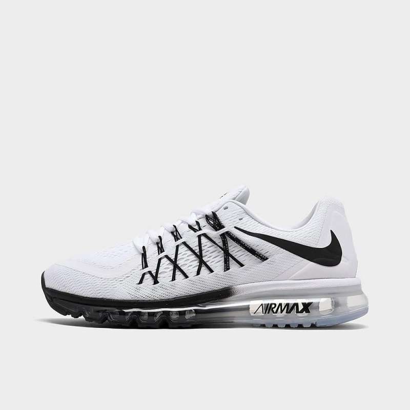Jual MEN S NIKE AIR MAX 2015 RUNNING SHOES White Black 7.5 di
