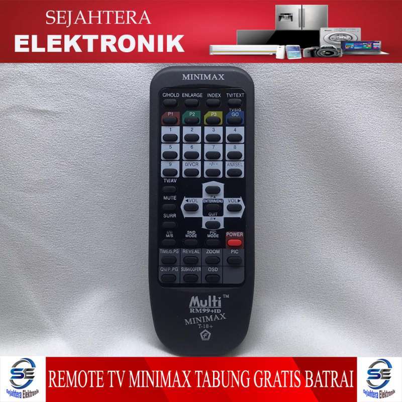 Jual REMOTE TV / REMOT MINIMAX TV TABUNG KHUSUS DIGITEC & POLYTRON ,  Minimax . / GRATIS BATRAI / Remote TV Multi Minimax Tabung Gratis Batrai  Online Januari 2021 | Blibli