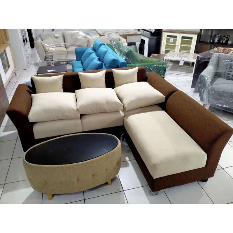 isi rumah kita modern sofa l putus minang sectional coklat