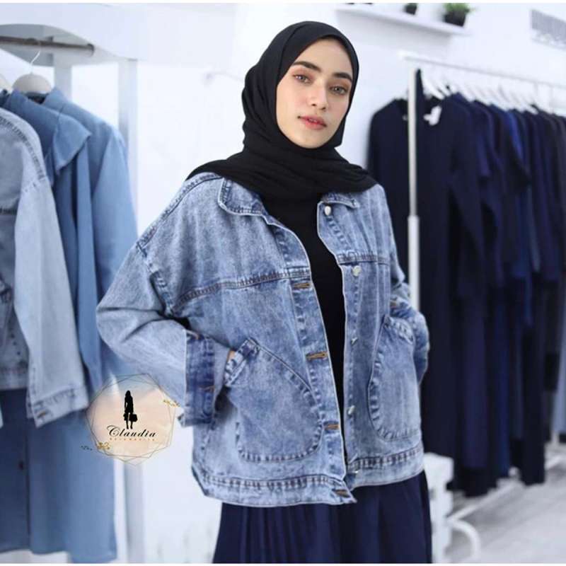 jaket denim oversize