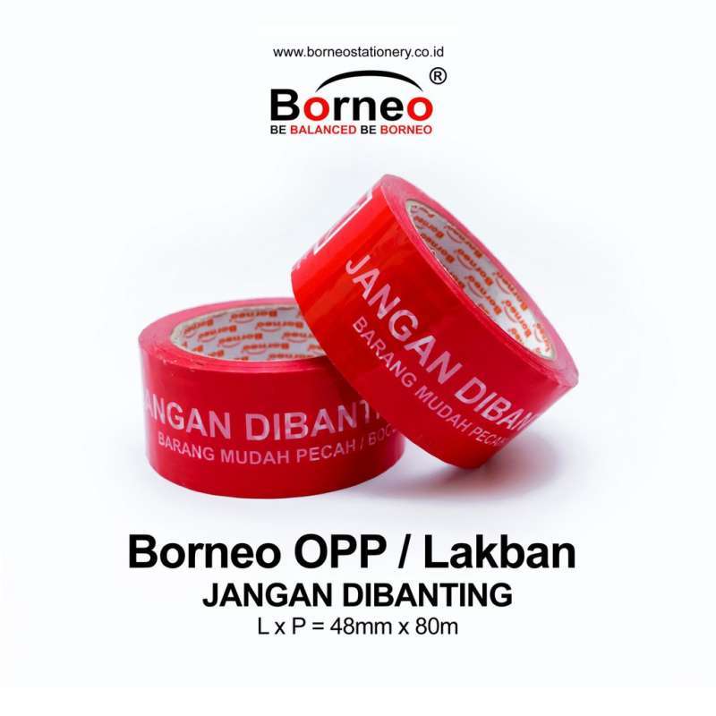Jual Plakban Opp 48 Mm X 80 M Borneo Jangan Dibanting Online Desember 2020 Blibli