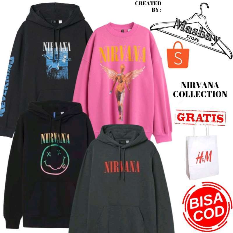 Promo Hoodie H m Nirvana Sablon Collection Ful Tag Free Paper Bag Diskon 16 Di Seller Talk brand Cipinang Muara Kota Jakarta Timur Blibli