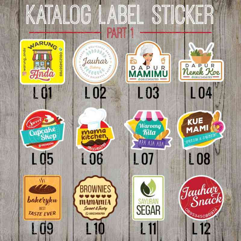 print label makanan