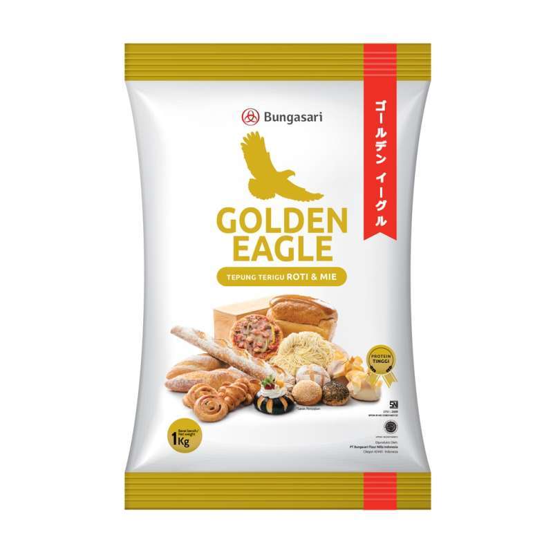 Golden Eagle Tepung Terigu Protein Tinggi 1kg Tepung Terigu Roti dan Mie