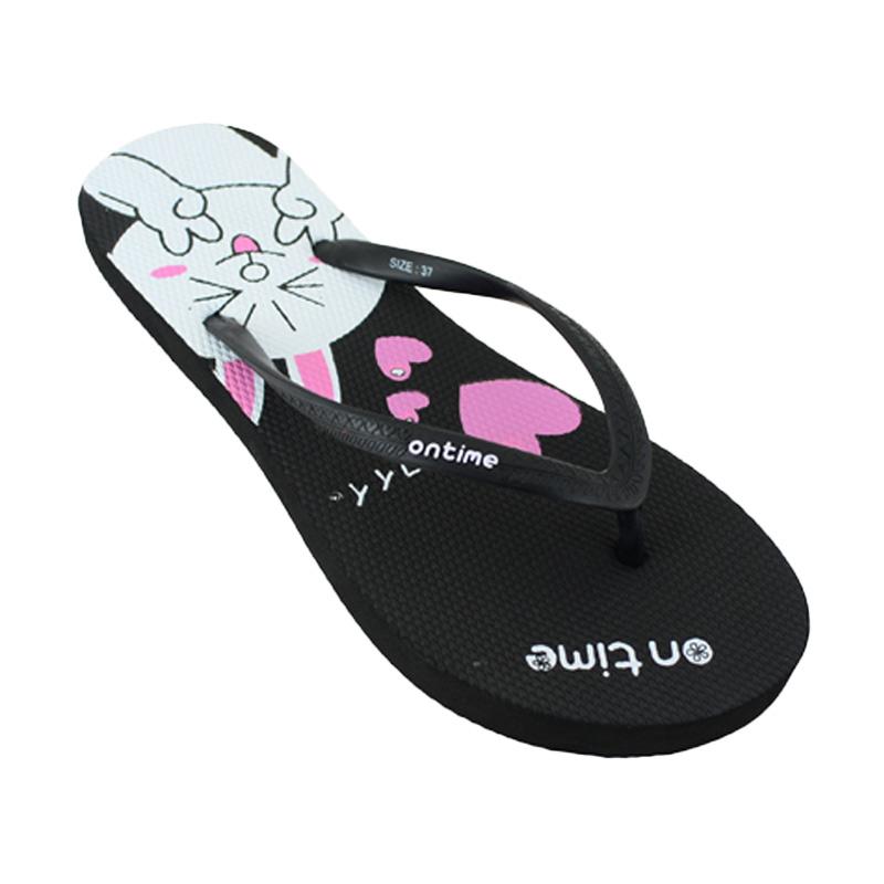 Ontime Usagi Sandal Jepit Wanita - Black