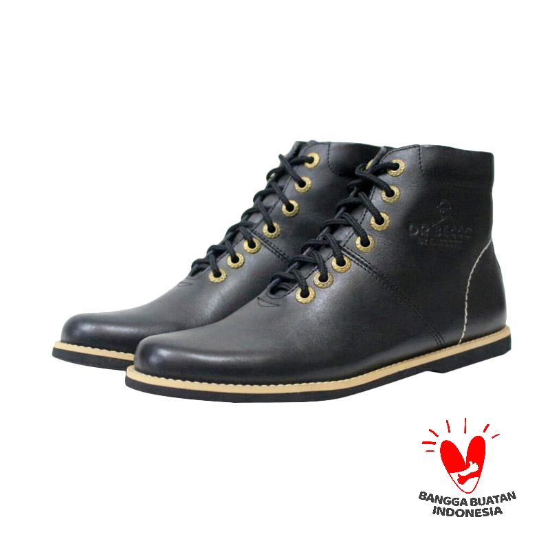 Handmade Dr Becco Pajero Sepatu Boot - Black