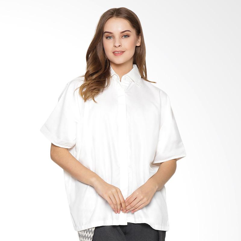 REE Oversized Shirt Atasan Wanita - White