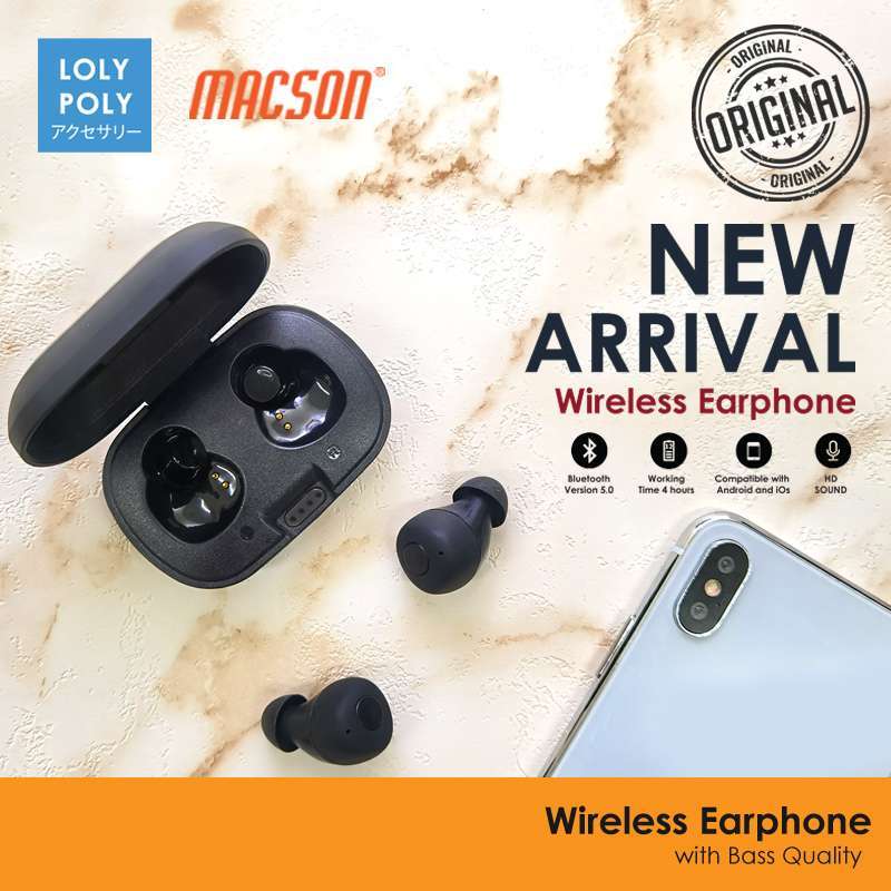 Promo Macson Lolypoly Earphone Wireless 183 Diskon 30 di Seller