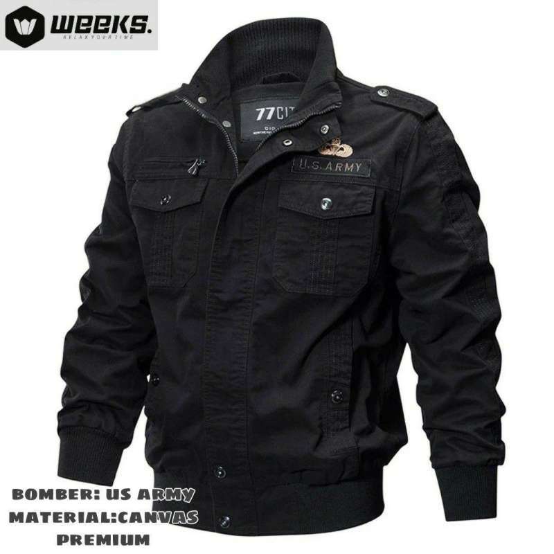 Promo Jaket bomber pria U.S Army Diskon 20 di Seller Jannahstore