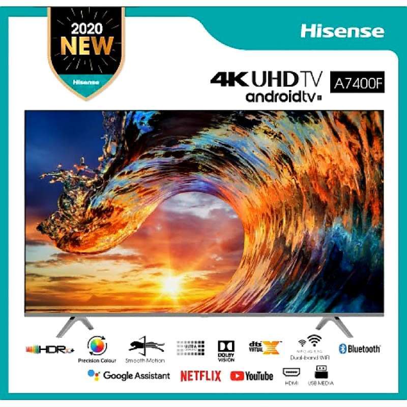 Jual Hisense 55a7400f Smart Led Tv 55 Inch Android 9 0 4k Uhd Bluetooth Terbaru Juli 2021 Blibli