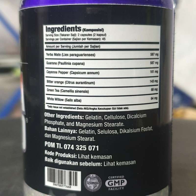 Jual Ultra Ripped Faf 90 capsul Harga Distributor Fat burner ...