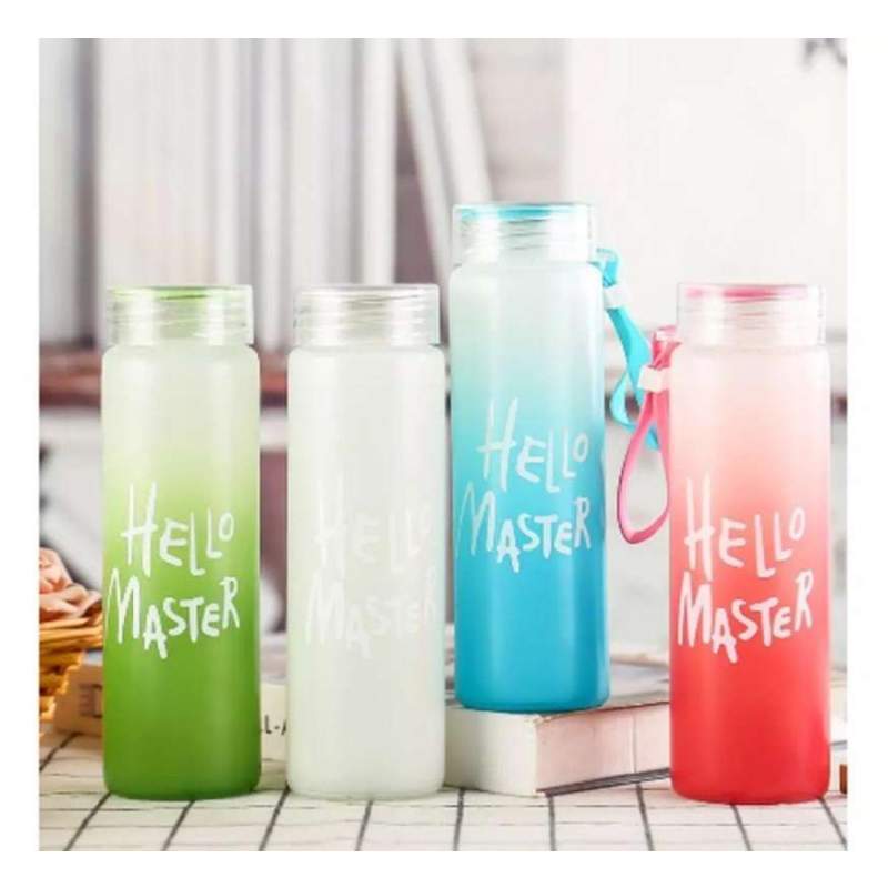 Jual Botol Minum Kaca HELLO MASTER 500ml di Seller Bharata ...