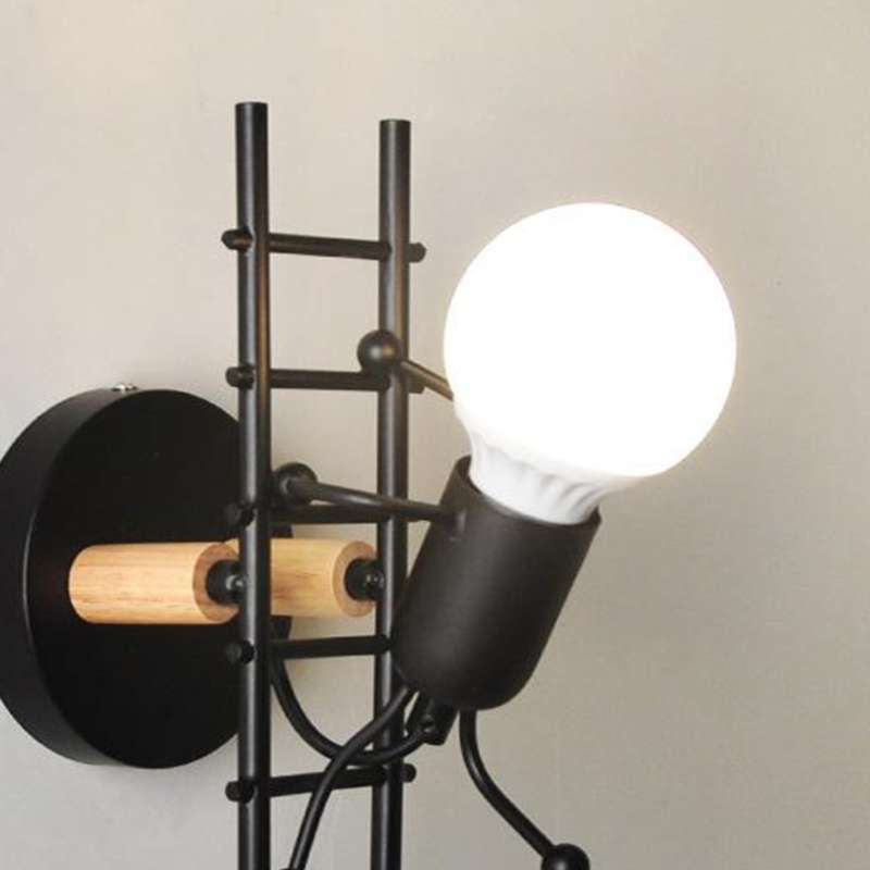 Retro Skull Bones Wall Sconce Light Fixtures Vintage Glass Wall Lamp Loft Decor 