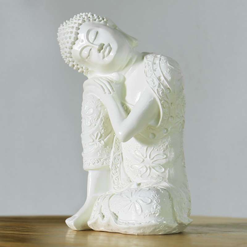 Promo White 23cm Resin Sleeping Buddha Statue Sitting Resting Napping Home Decor Di Er Homyl China Blibli 23cm Resin Sleeping Buddha Statue, Stone Garden Buddha Ukulele