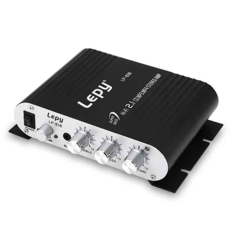 Ampli Mini Power Amplifier Speaker Aktif Stereo Hi Fi 2 1 20W Woofer