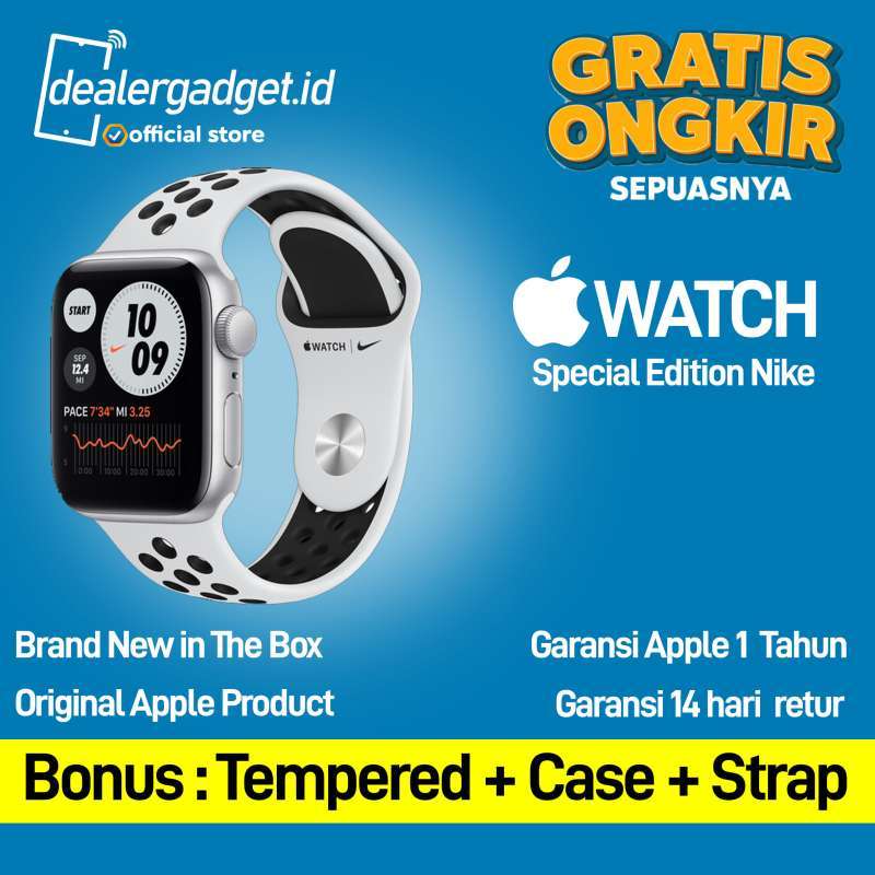 Jual Apple Watch SE GPS Nike 44mm Black White di Seller dealergadget.id  official store - Kota Jakarta Pusat, DKI Jakarta | Blibli