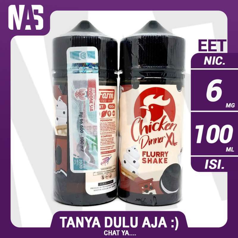 Jual CHICKEN DINNER XL FLURRY SHAKE 6MG 100ML PREMIUM LIQUID VAPE