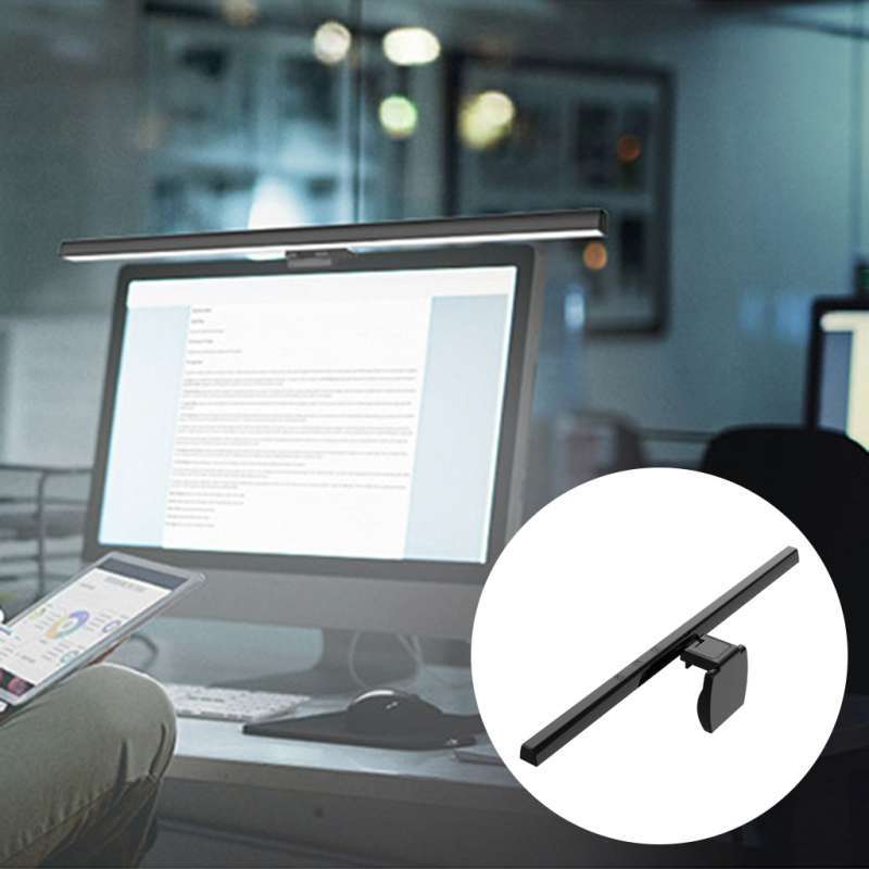 new reading computer monitor hanging lamp clip light no screen glare w 3 adjustable brightness for office home