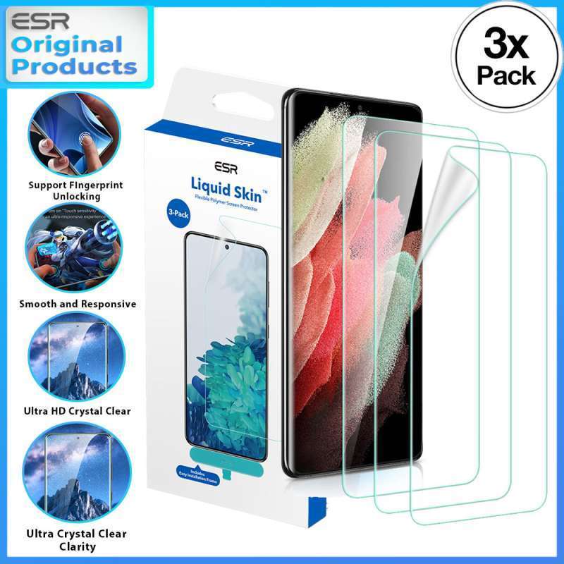 Jual Original Esr Liquid Skin Samsung Galaxy S21 Ultra S21 Plus S21 Screen Guard Protector Anti Gores Hydrogel Not Tempered Glass Murah Mei 2021 Blibli