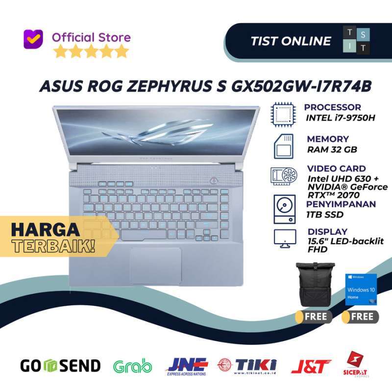 ASUS ROG Zephyrus S GX502GW-I7R74B i7-9750H 32GB 1TB RTX2070 240Hz