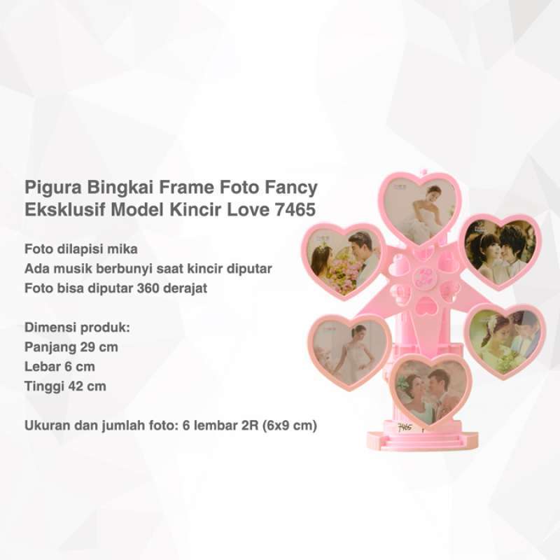 Jual Pigura Bingkai Frame Foto Fancy Eksklusif Model Kincir Love Hati 7465 Terbaru Juli 2021 Blibli