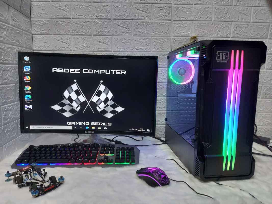 pc gaming amd ryzen 5 3400g ram 16 gb ddr4 ssd 240 gb hdd 1 tera monitor samsung 24 in curved