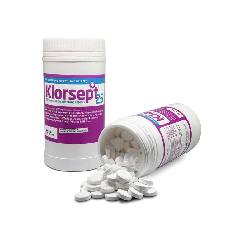 medentech klorsept 25 desinfektan ruangan antiseptik tablet