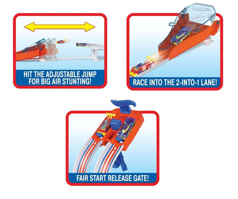 hot wheels drop race jump track set