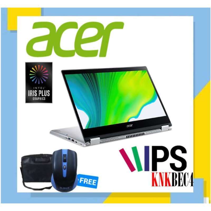 laptop 2 in 1 acer spin 3 sp314 1065g7 8gb 512gb touch windows 10 home silver