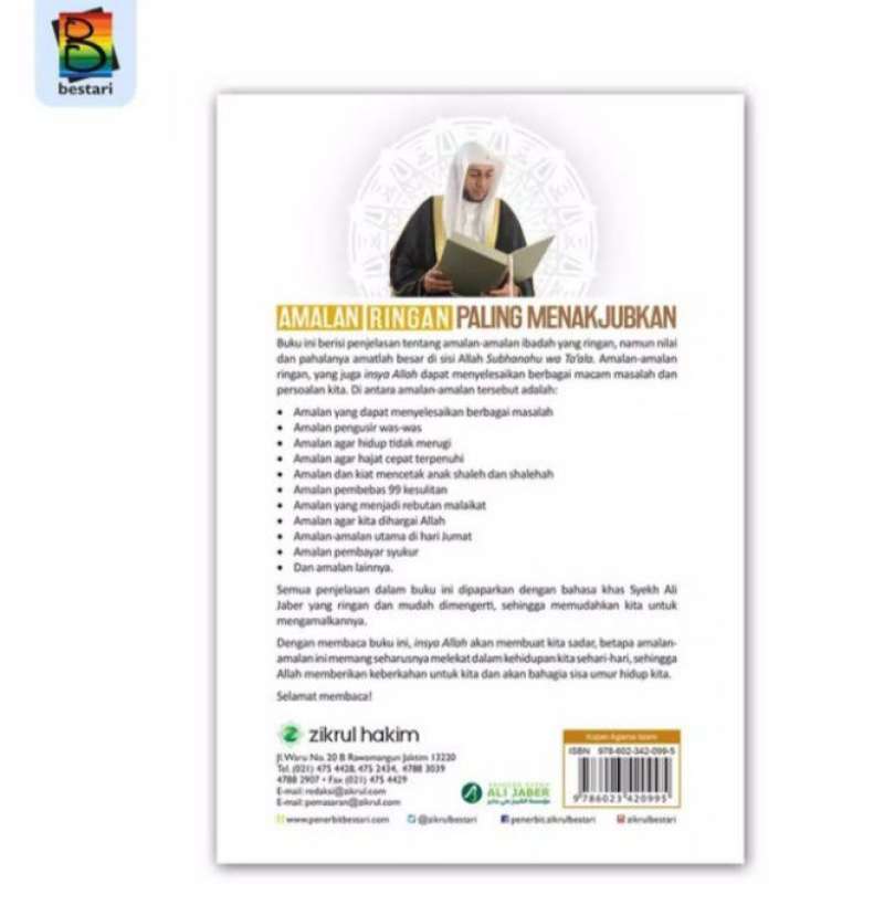 Jual Buku Kajian Islam Syekh Ali Jaber Amalan Ringan Paling Menakjubkan Zikrul Hakim Bestari Murah Mei 2021 Blibli