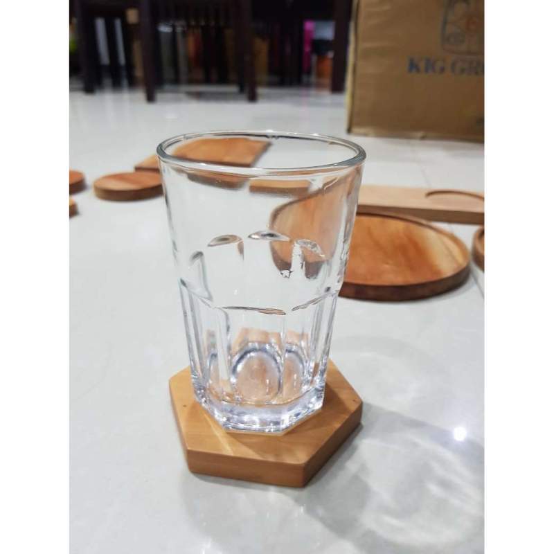 Jual Tatakan Gelas Kayu/ Tatakan Gelas Model Hexagonal ...