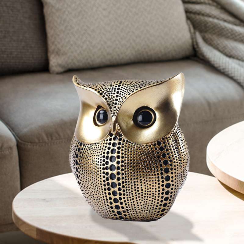 Modern Lifelike Owl Sculpture Ornament Figurine Statue Bedroom Desktop Craft 