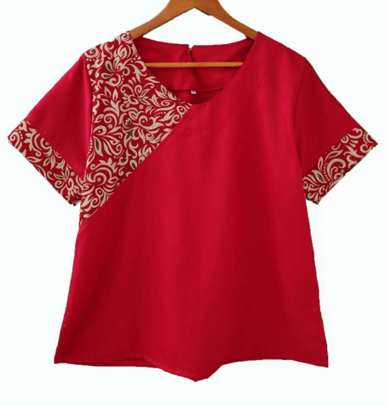 Jual 7 Warna Atasan Blus Wanita Enma Batik Jumbo Trendy Ukuran M L Dan Xxl Terbaru Juni 2021 Blibli