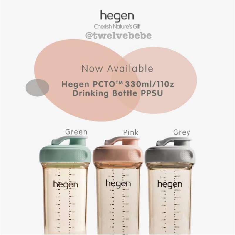 Jual Hegen Ppsu Drinking Bottle 330ml Green Murah Mei 2021 Blibli