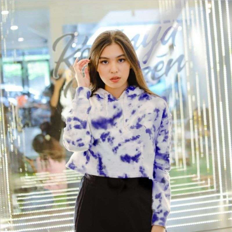 Promo Hoodie tie dye crop Claudy Murah 