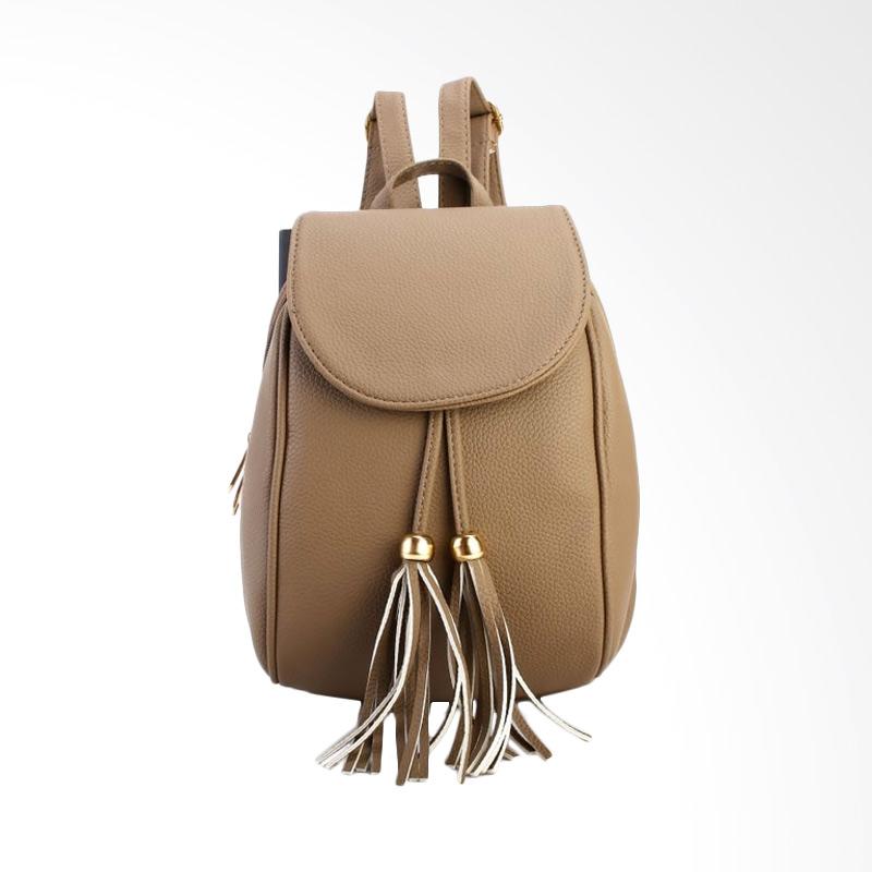 Tas Wanita Ransel Backpack Cantik 53369 Khaki Import