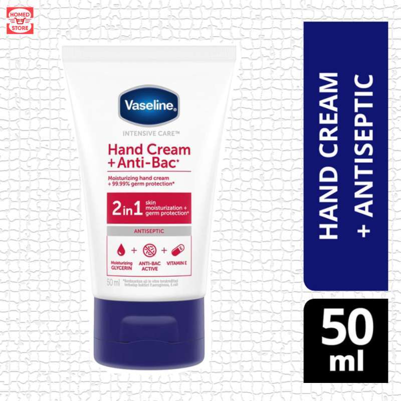 Jual Vaseline Hand Cream Anti Bacterial 2 in 1 50mL di Seller