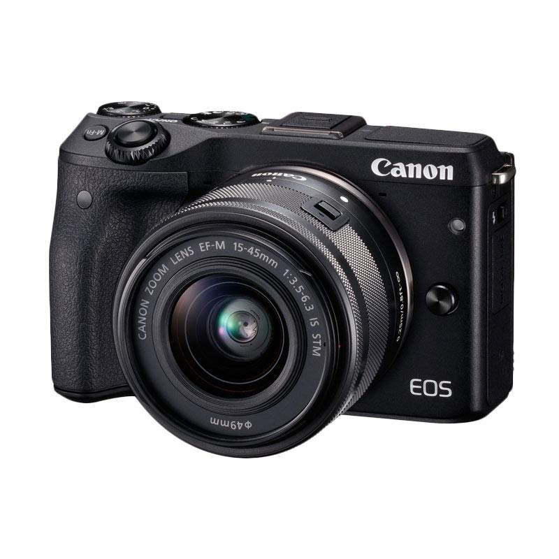 Canon EOS M3 Kit 15-45 IS STM Black (Resmi PT Datascrip) Mirrorless