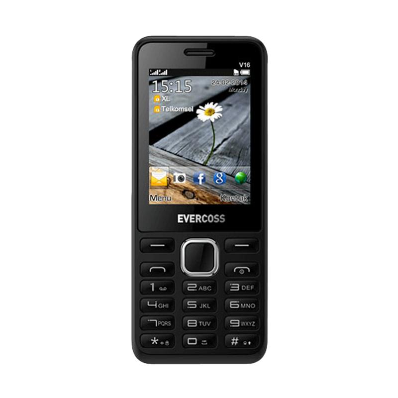 Evercoss V16 Handphone - Black Red [Candybar/ Dual SIM]