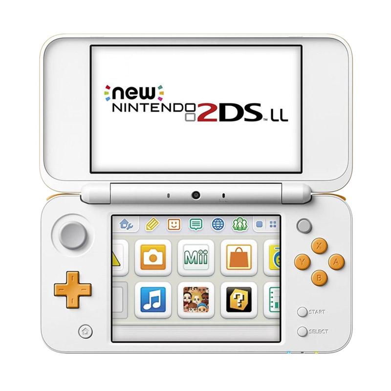 Jual Nintendo 2DS LL CFW 32GB Game Console White Orange Full
