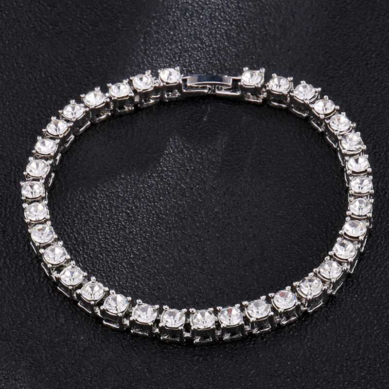 Cuban Link Chain Bangle Bracelet Silver 